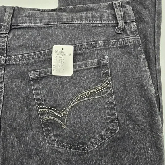 Gloria Vanderbilt Gray Amanda Denim Jeans Pants 14 - Picture 5 of 6